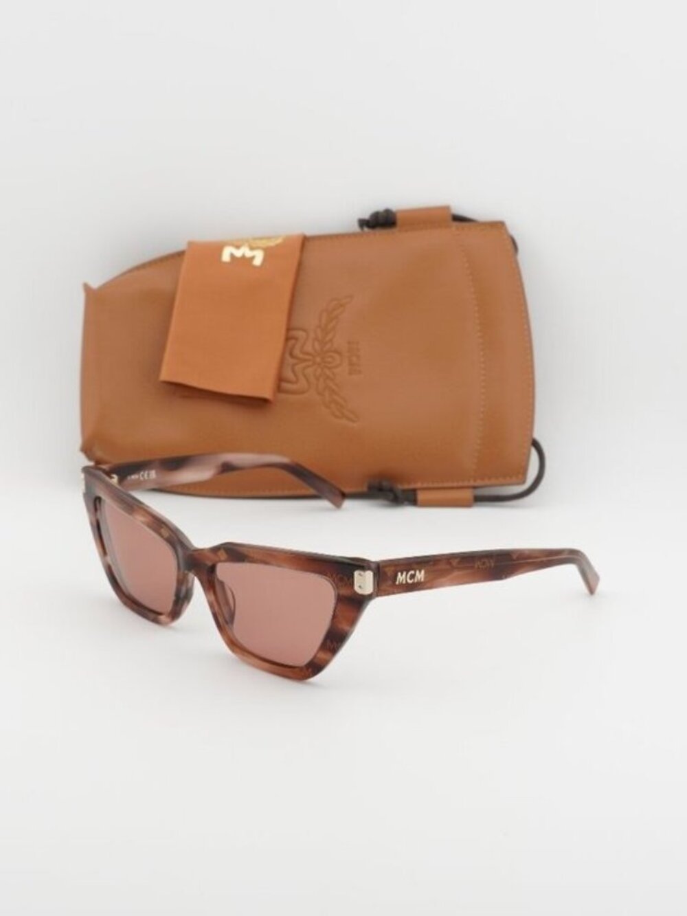 MCM MW0010 74S Cat Eye Sunglasses – Pink Havana / Bordeaux